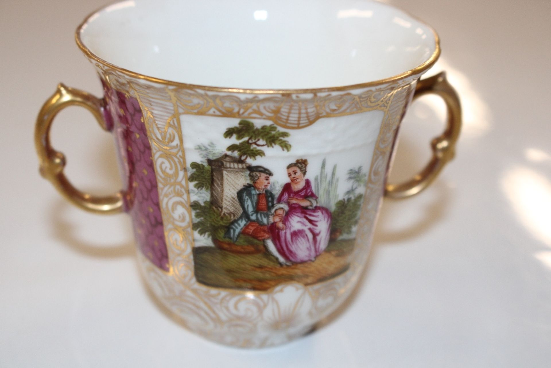 A Dresden porcelain cup and saucer; a Continental - Image 3 of 23
