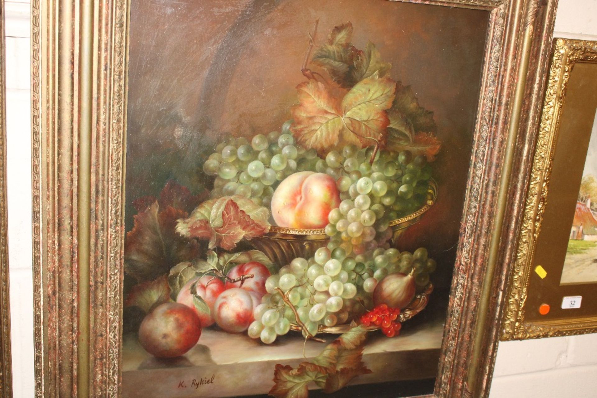 K Rykiel, Dutch still life study of fruit on a led - Image 2 of 6