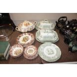 A collection of Copeland and Garrett tureens and p