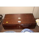 A Victorian rosewood writing box