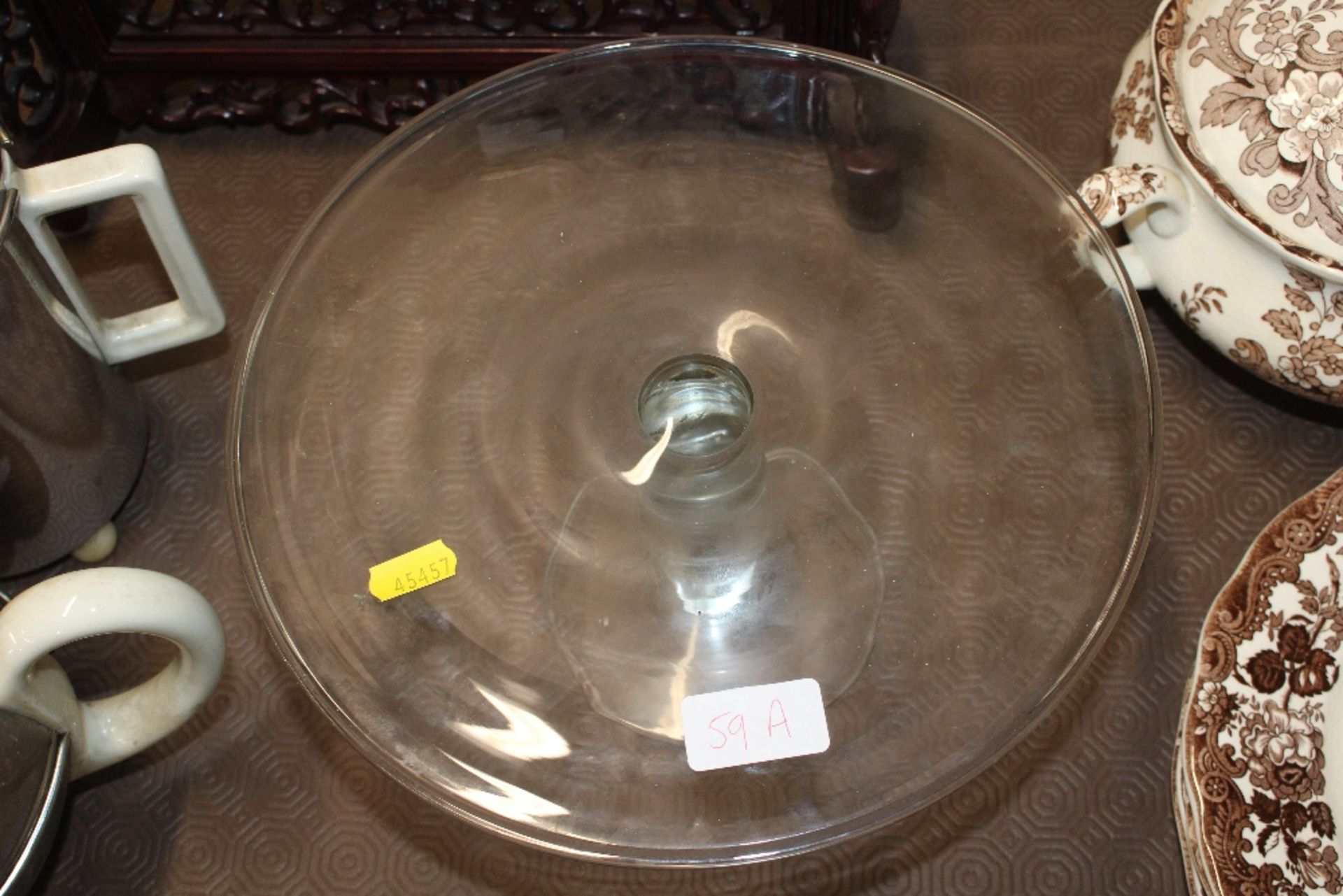 An antique glass cake stand - Image 2 of 3