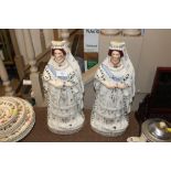 Two Staffordshire Queen Victorian figures