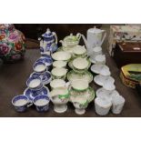 A collection of various tea and coffeeware