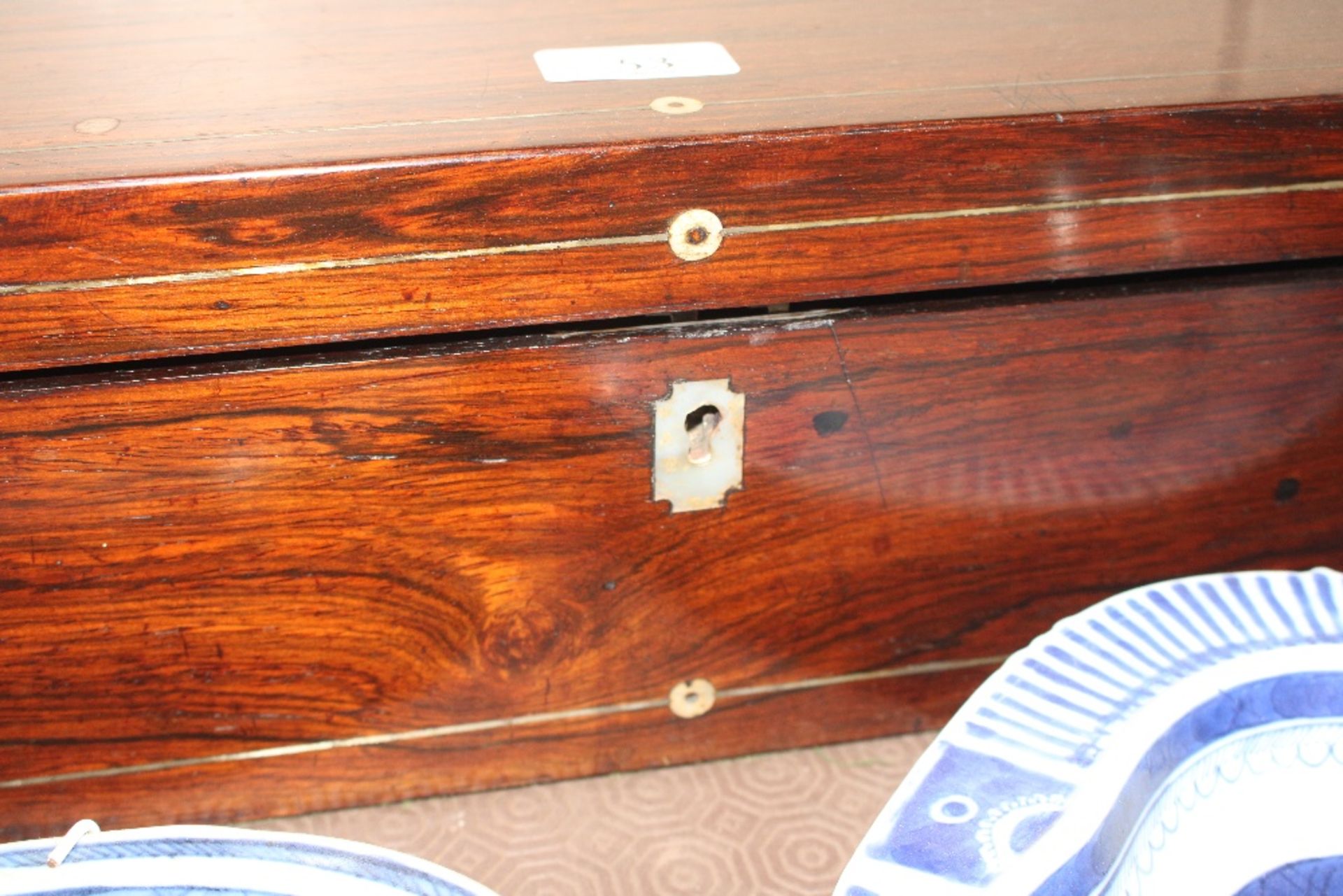 A Victorian rosewood writing box - Image 2 of 7