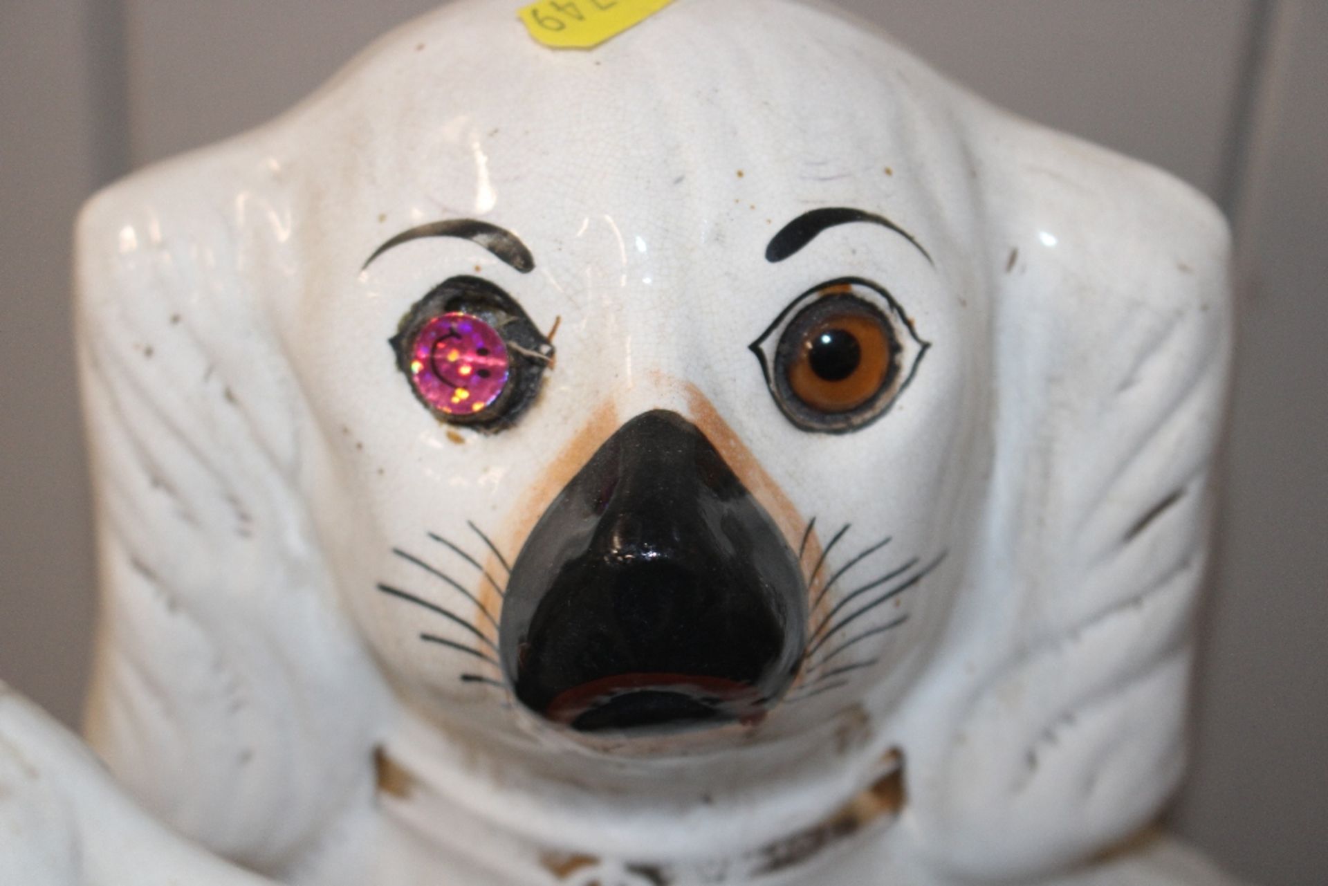 A large pair of Staffordshire spaniel ornaments (e - Image 3 of 3