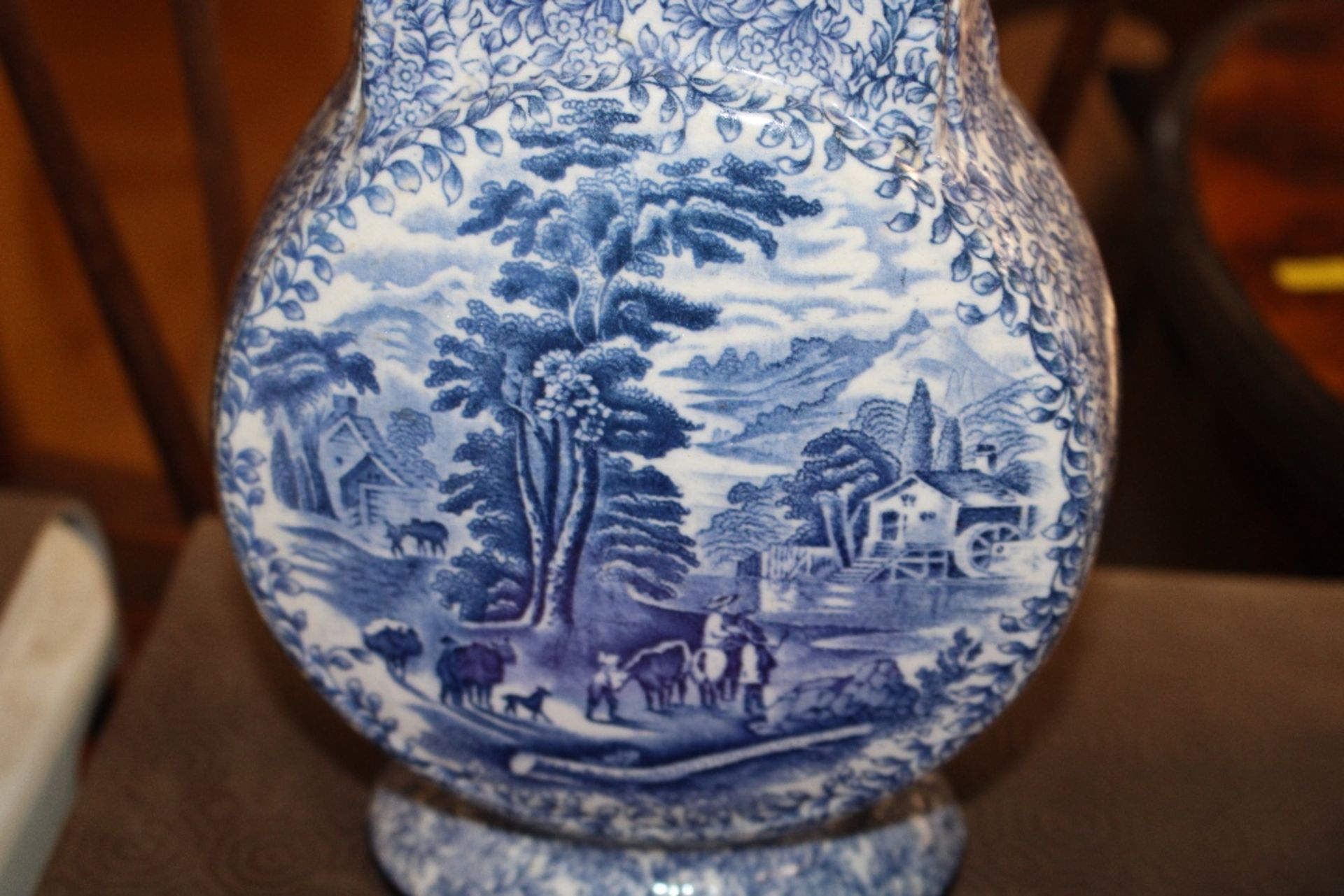 A Fenton blue and white baluster vase - Image 3 of 4