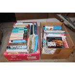 Two boxes of miscellaneous books