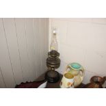 A Victorian oil lamp