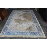 An approx. 9'2" x 6'2" Chinese wool rug