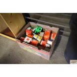 A box containing a quantity of mixed car and lorry,  air/fuel and oil filters