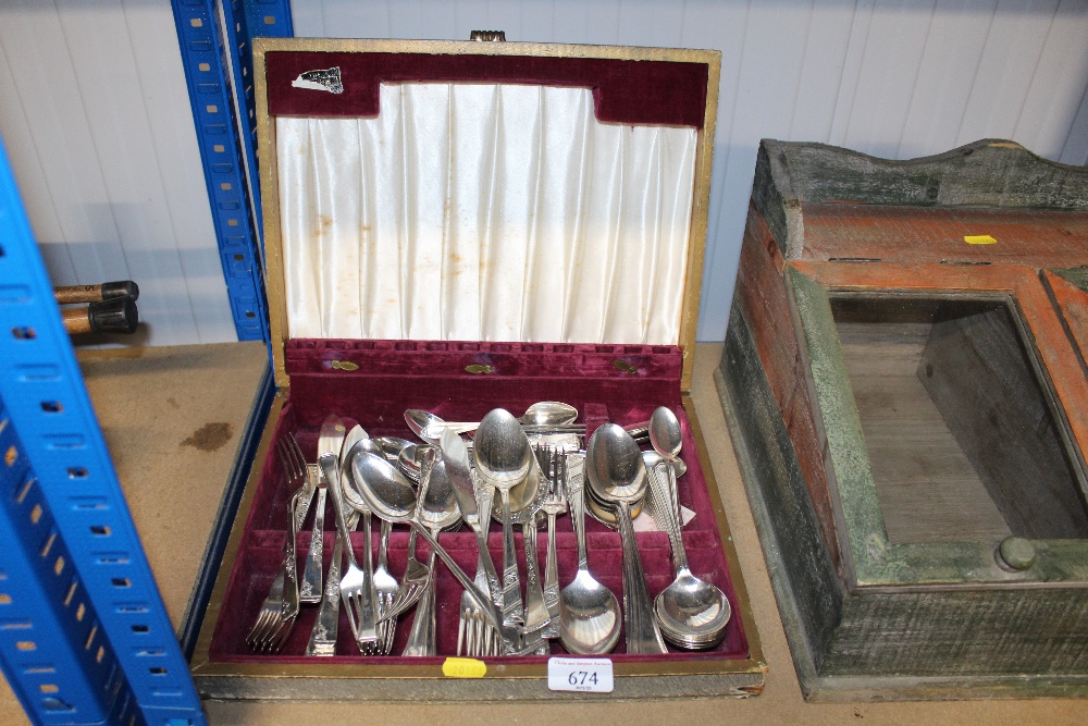 A canteen of silver plated cutlery