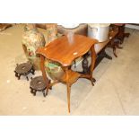 An Edwardian mahogany shape top occasional table