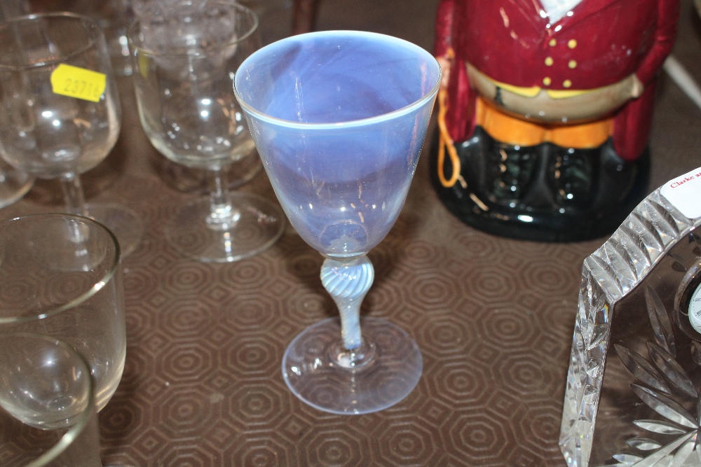 A collection of various table glassware, cranberry - Image 8 of 9