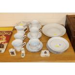 A continental porcelain tea set; and three items o