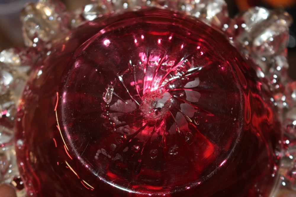 A collection of various table glassware, cranberry - Image 3 of 9