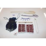 A quantity of bead work items to include purse, br