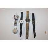 A box of various wrist watches to include Smiths,