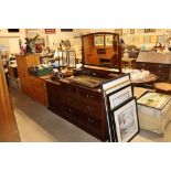 An Edwardian inlaid dressing chest