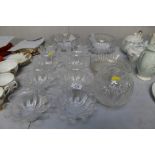 A quantity of table glassware to include frost des