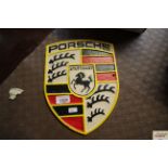 A cast iron painted sign for Porsche (CM-46)