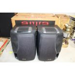 A pair of Aiwa speakers with original box