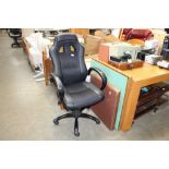 A swivel office chair