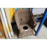 A child's wicker commode chair AF