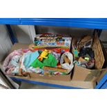 Three boxes of child's toys and games etc