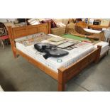 A pine frame king size double bed with Purity 1000