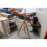 A folding artist easel