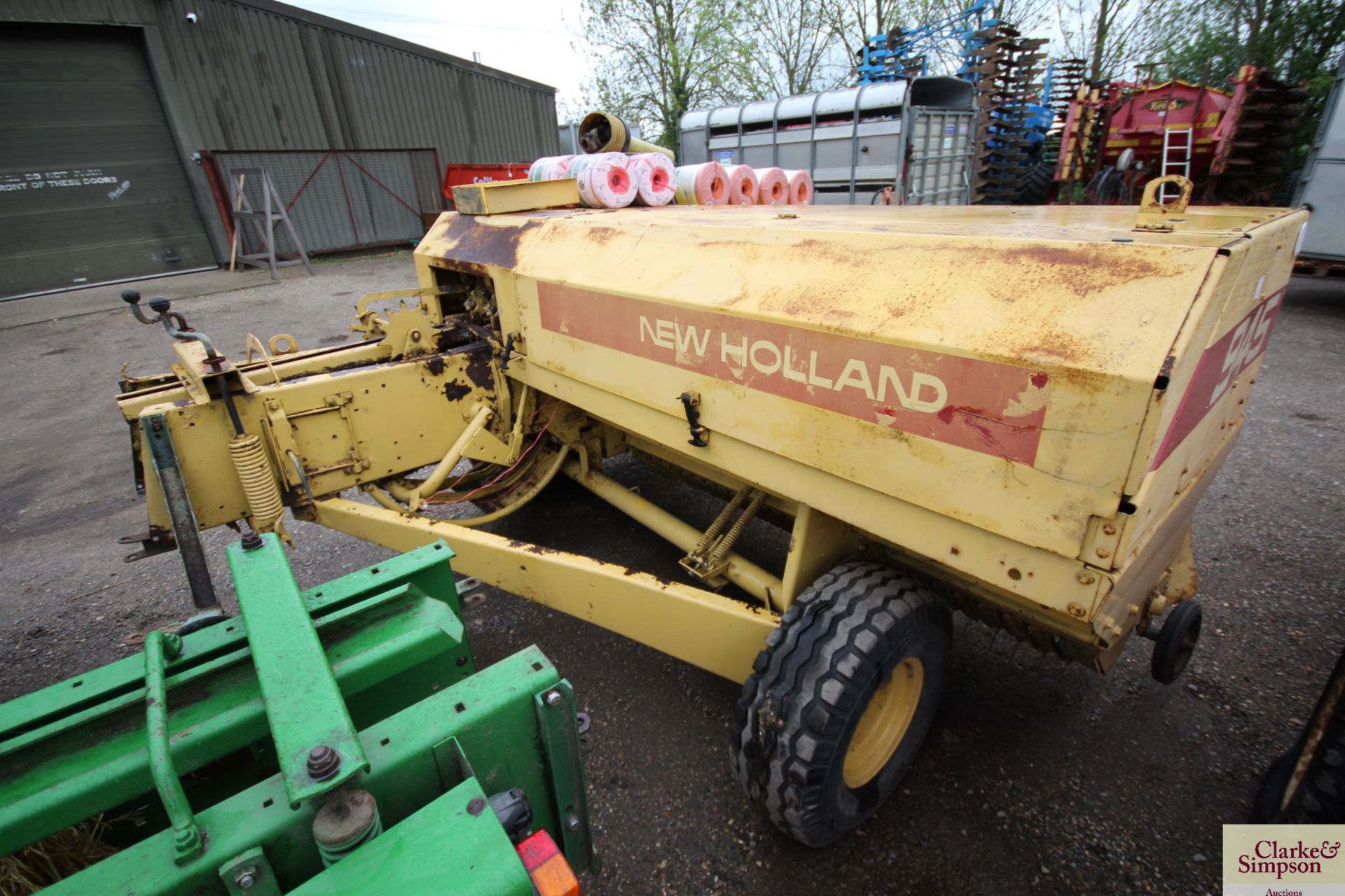 New Holland 945 conventional baler. Serial number 145. With a large quantity of twine. From a - Image 4 of 25
