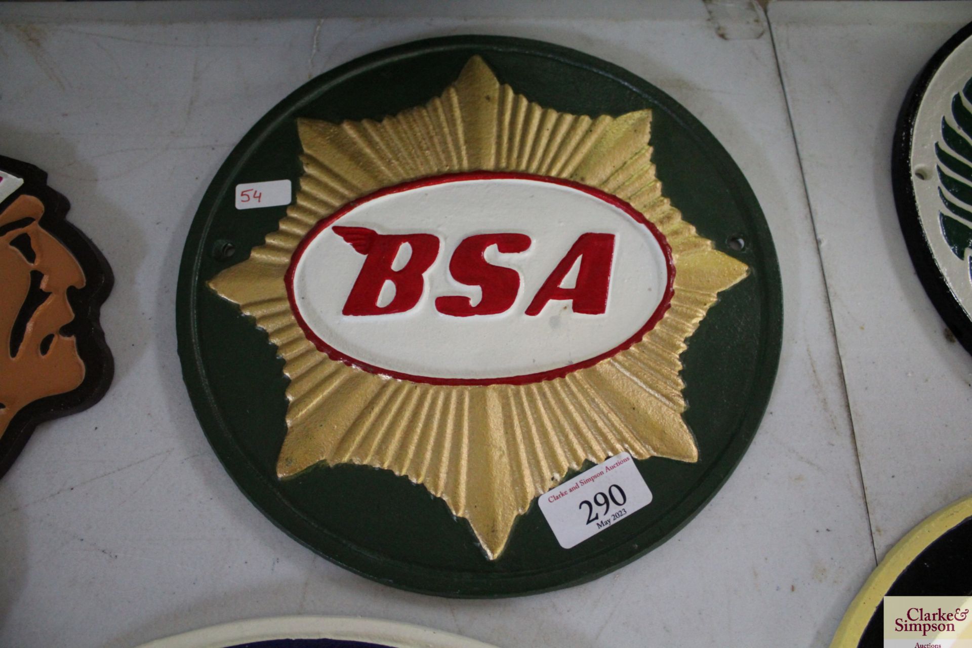 Green BSA star sign. V