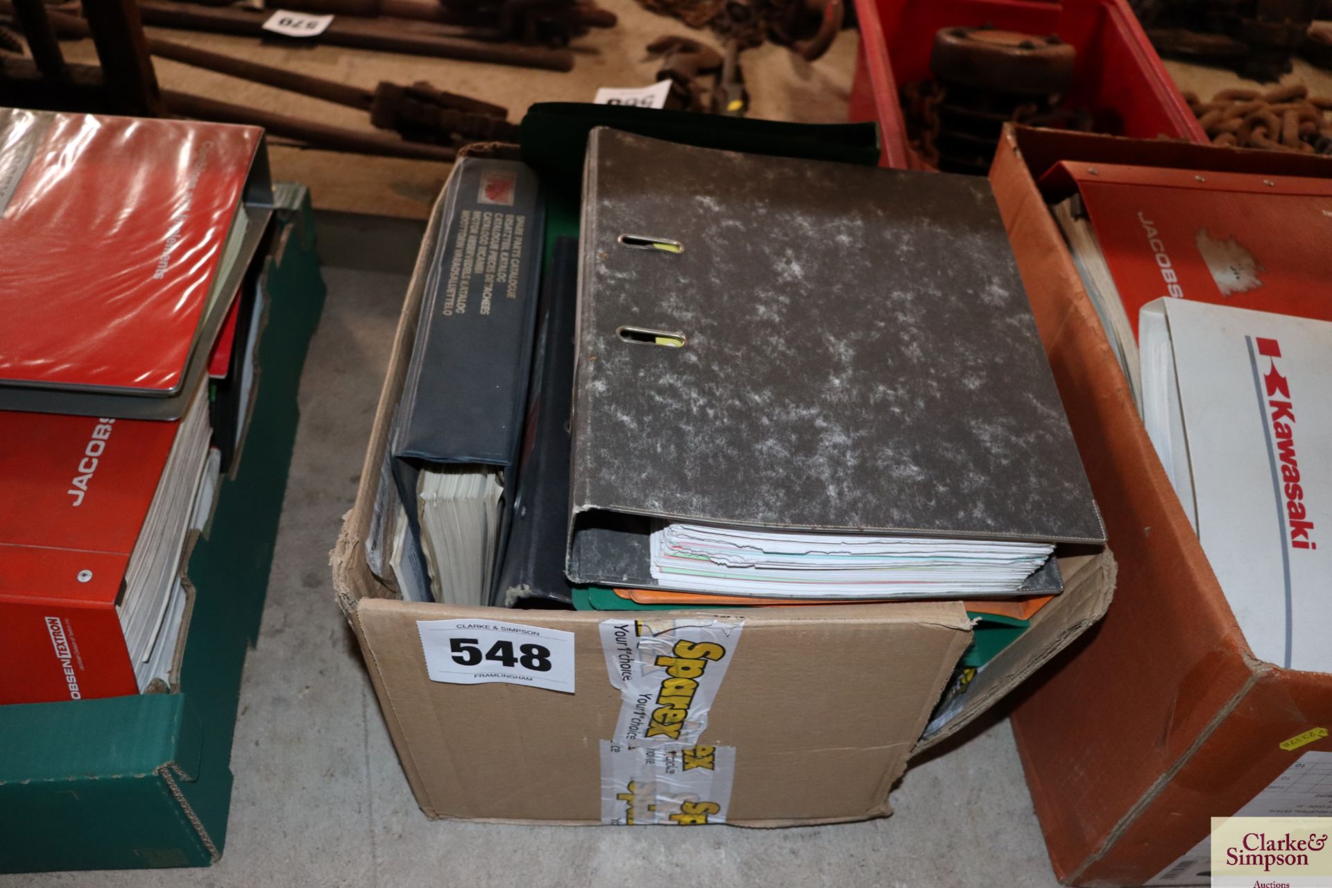 Misc Box of Lawnmower Manuals.