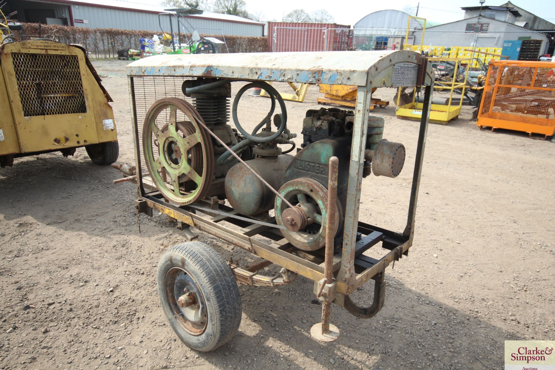 Towable compressor with Lister diesel engine. V - Image 3 of 14