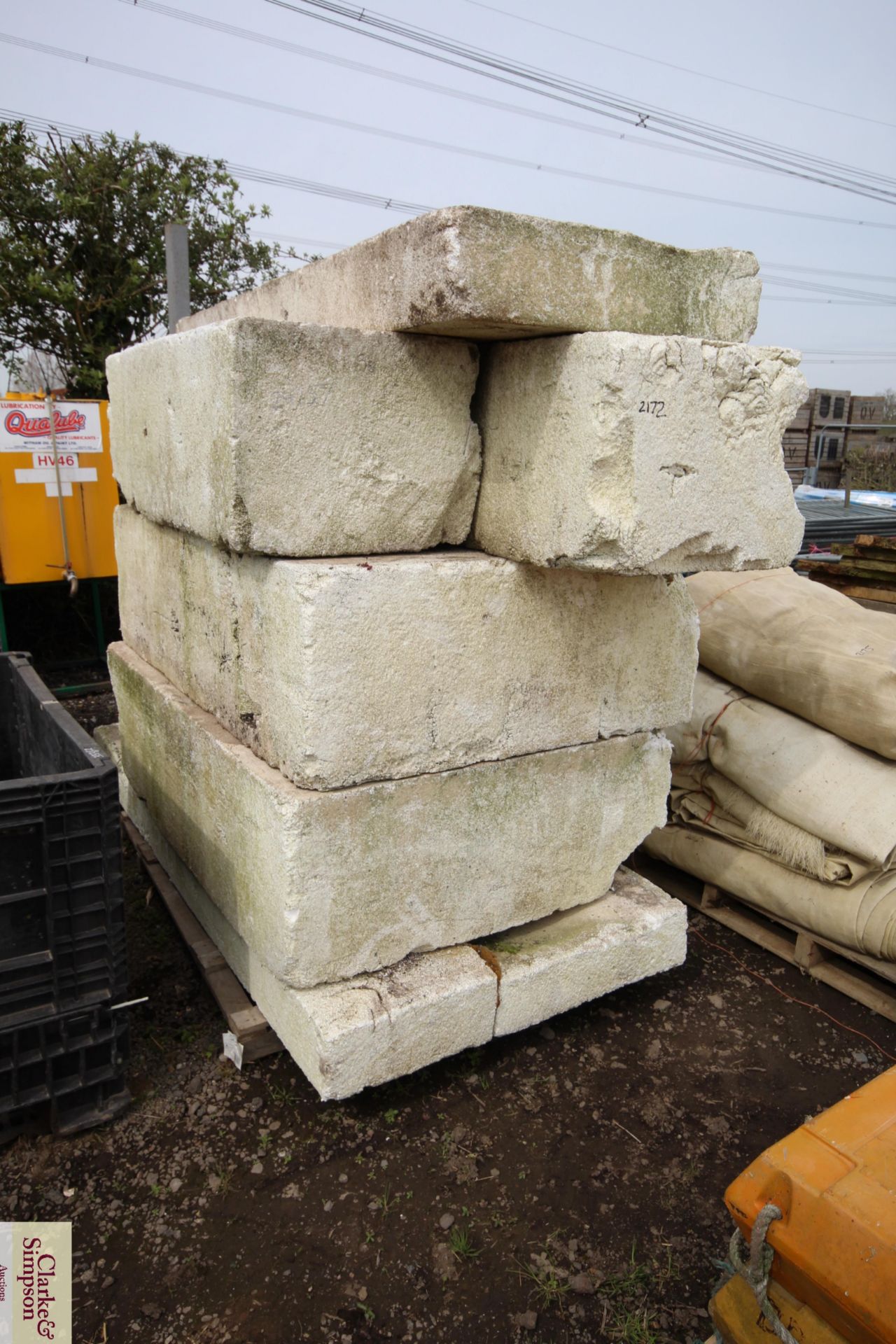 Quantity of large blocks of polystyrene for pontoons.