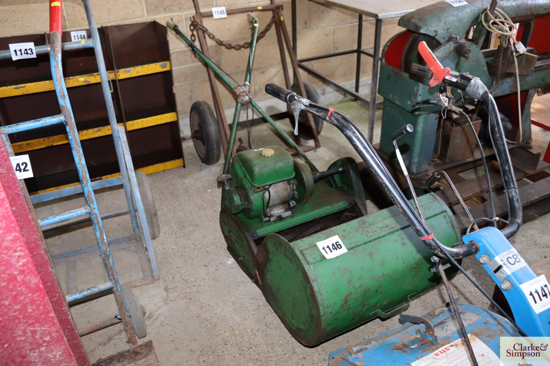 Ransomes cylinder mower.