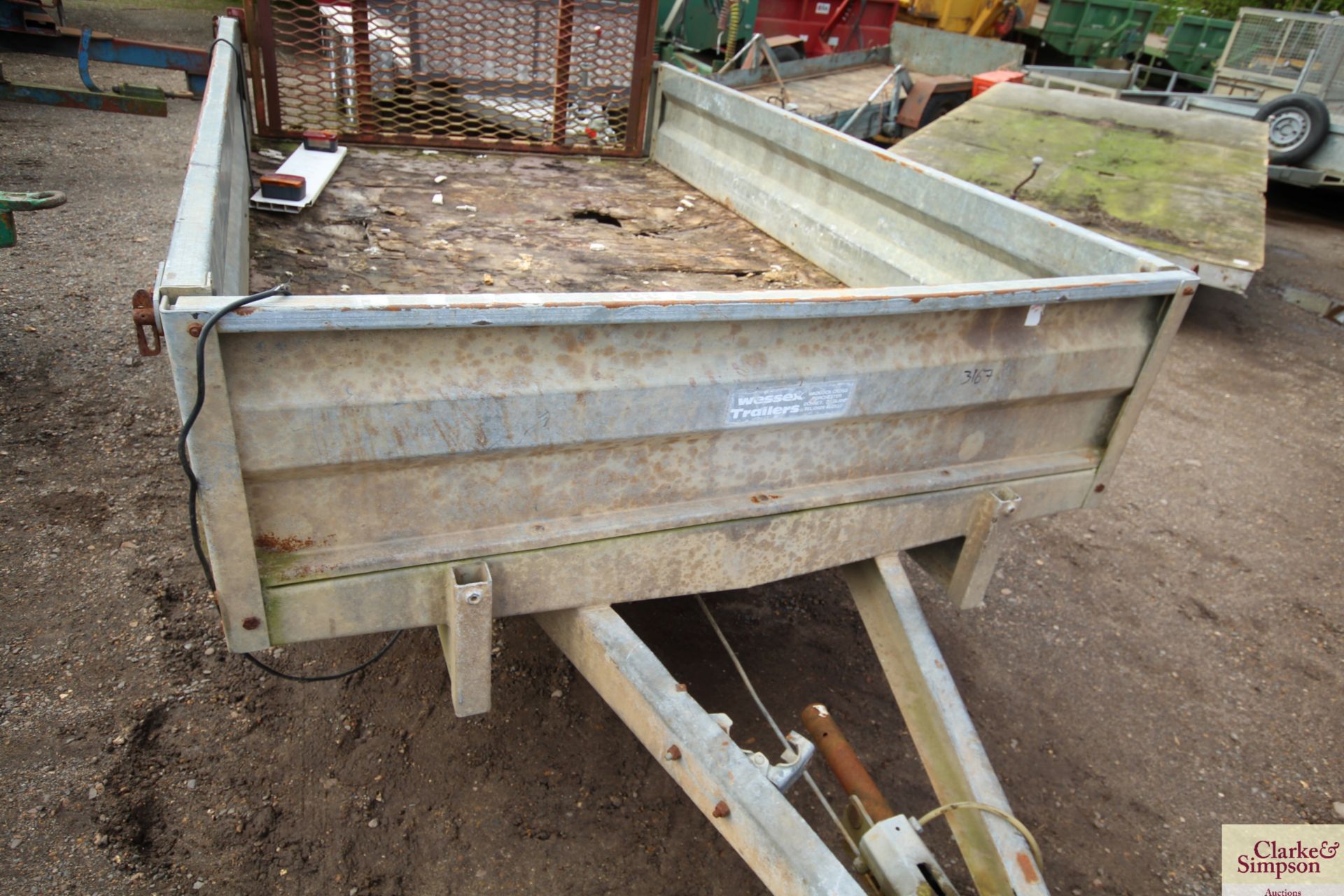 Wessex 8ft x 5ft single axle quad bike trailer. With full width ramp. V - Image 7 of 17