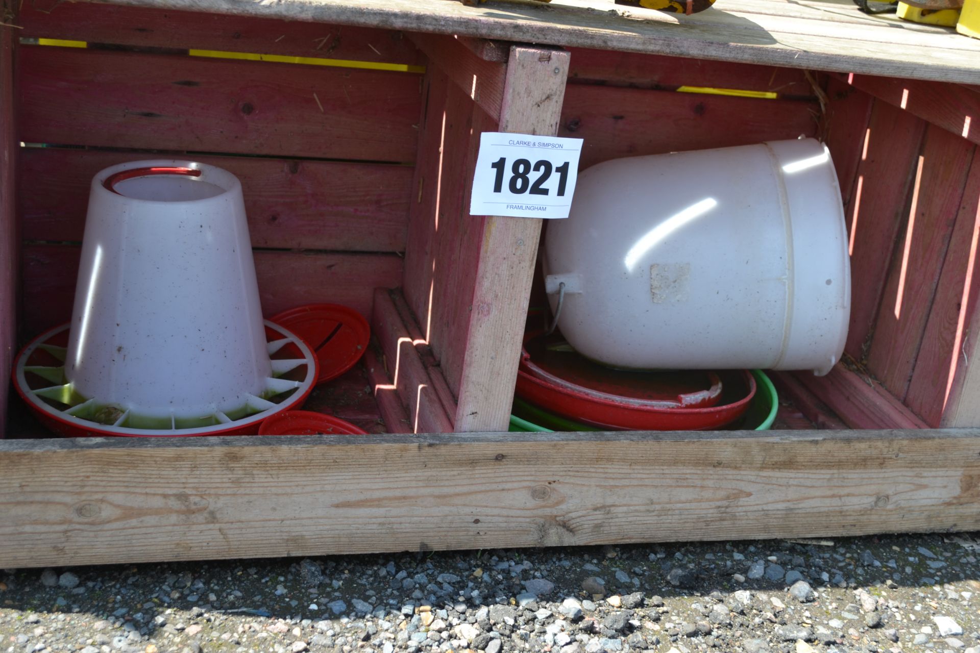 Various chicken nest boxes and chicken drinkers and feeders. - Image 2 of 3