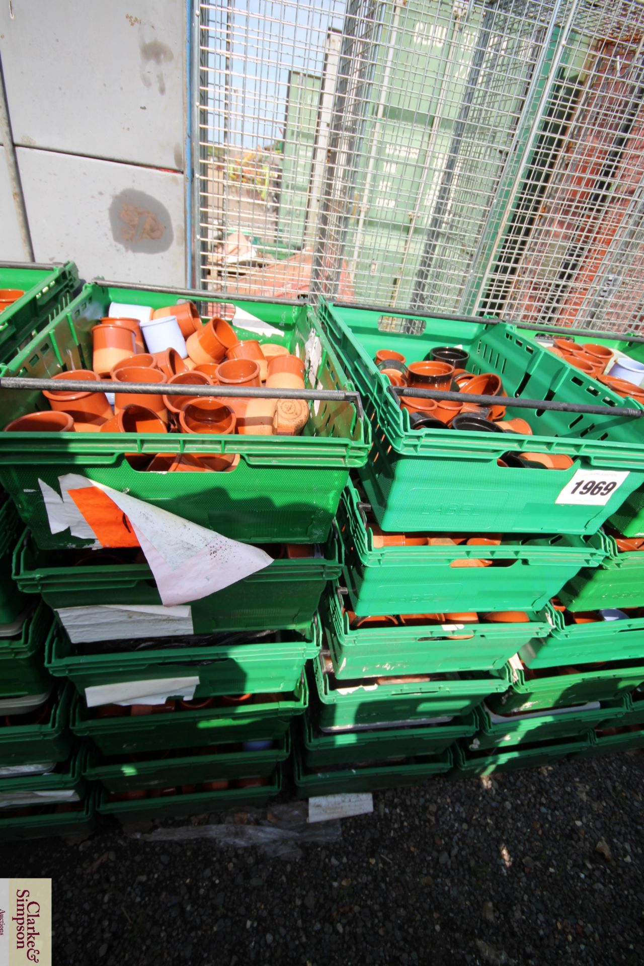 12x stacking vegetable crates. Containing a large