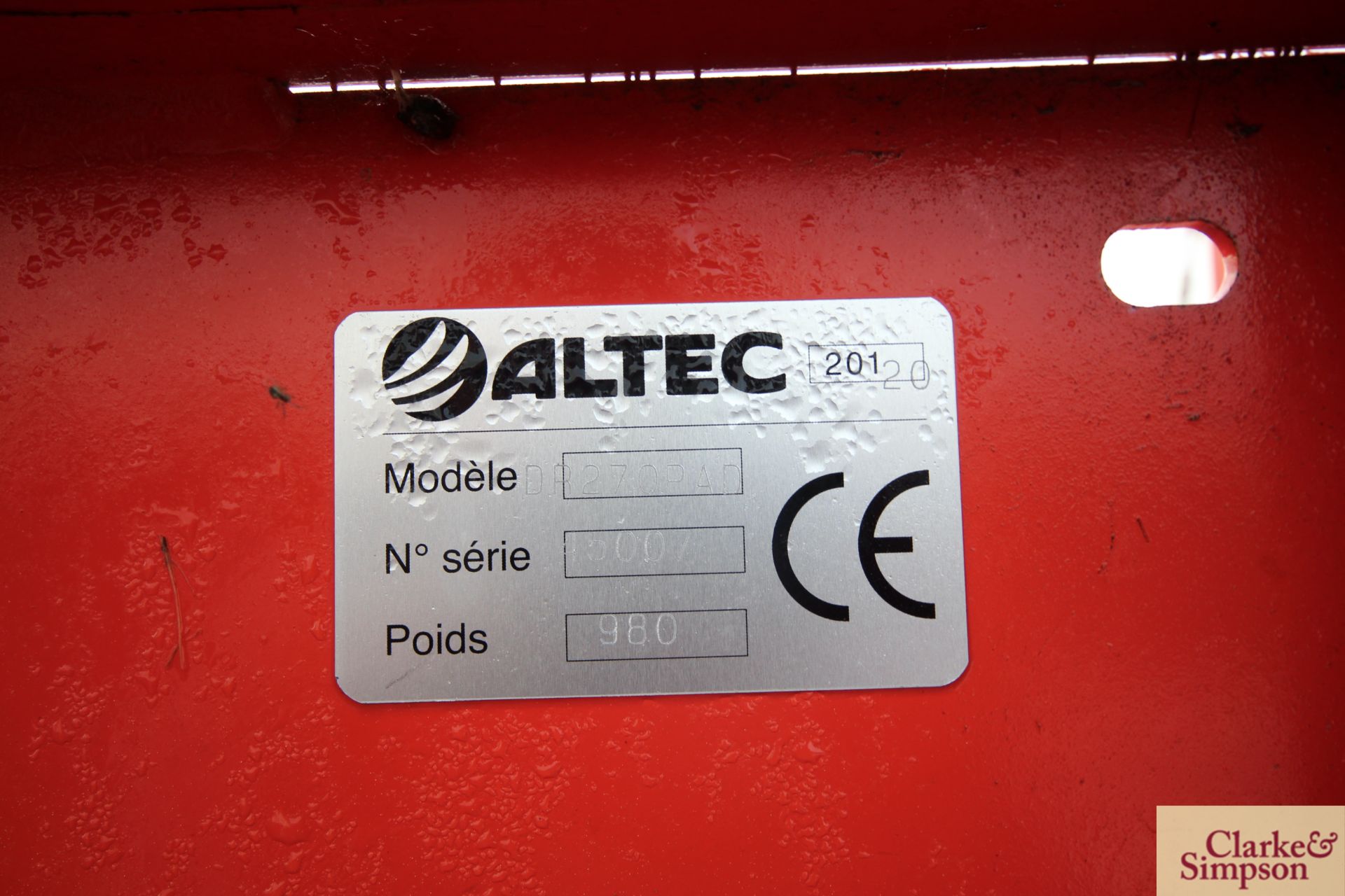 Altec DP270 self-loading straw spreader. 2020. Serial number 45007. Owned from new. V - Image 15 of 15