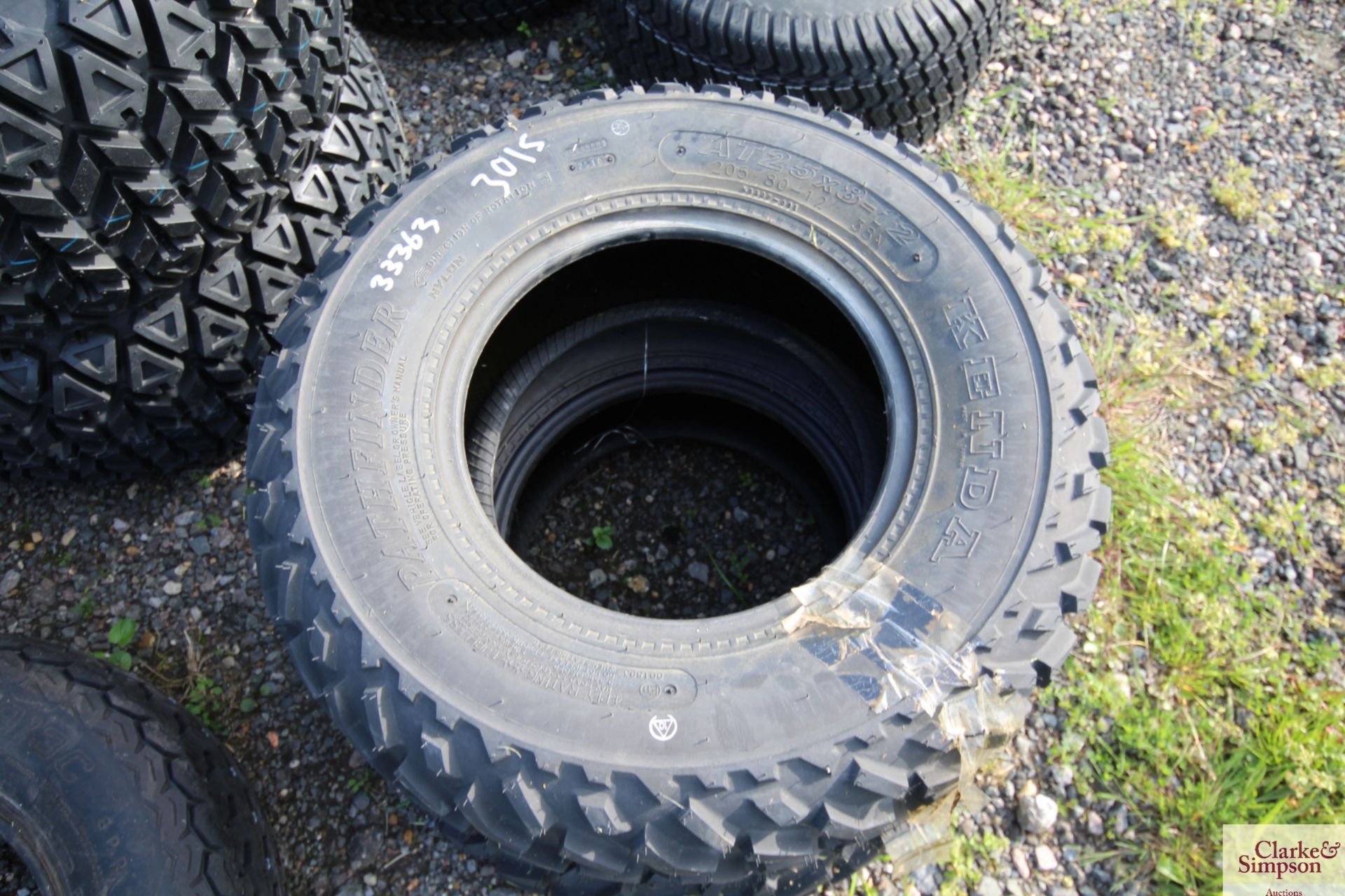 Pair of 25x8-12 unused quad bike tyres. - Image 3 of 3