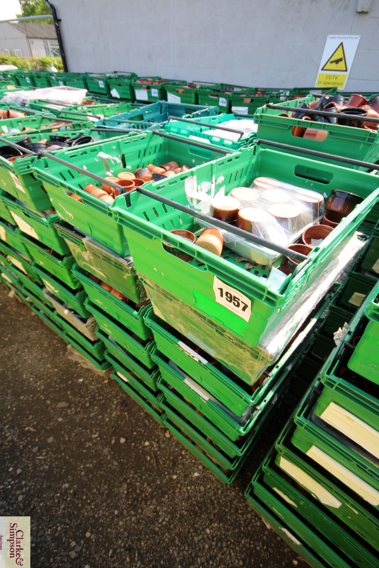 14x stacking vegetable crates. Containing a large