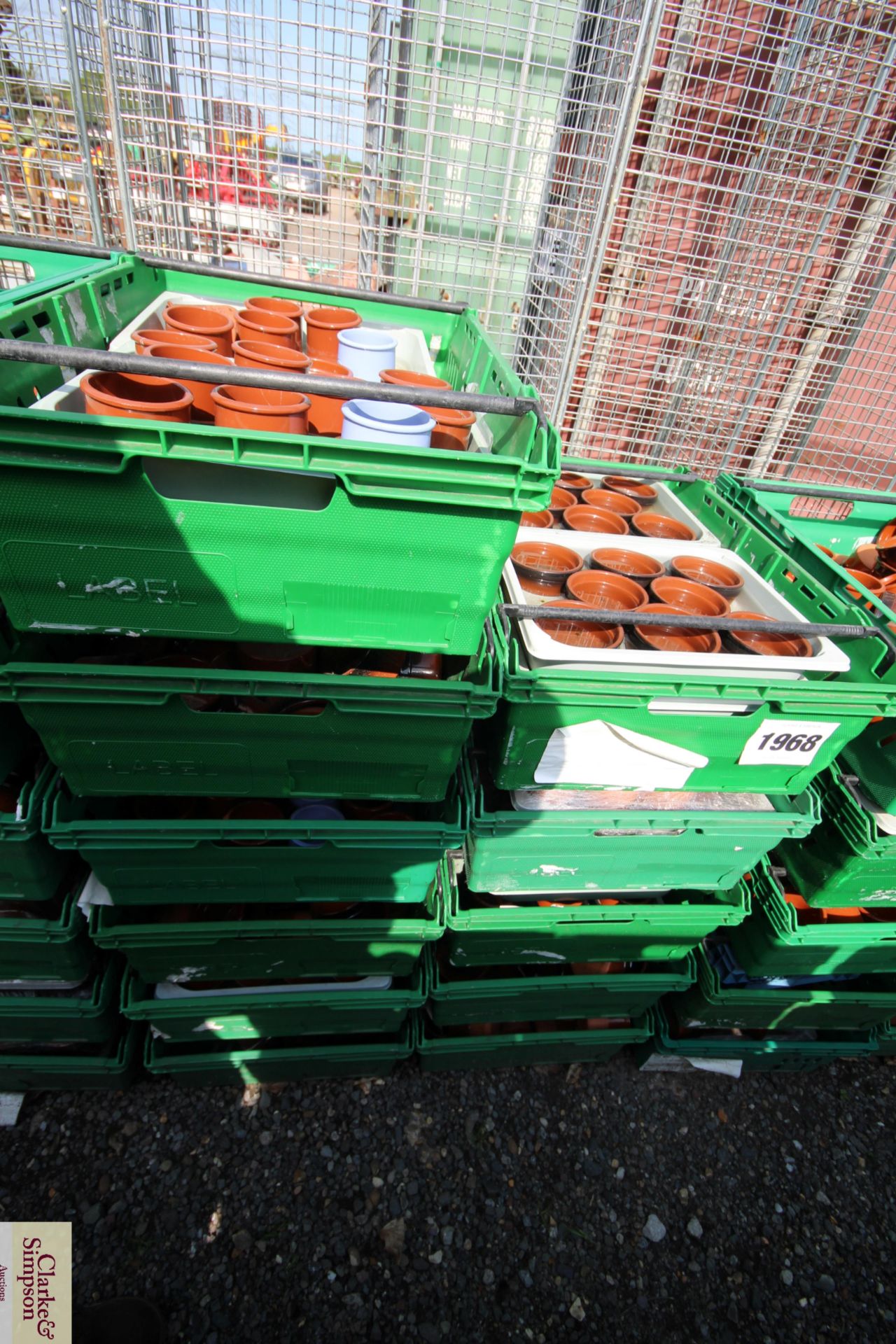 11x stacking vegetable crates. Containing a large