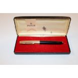 A Parker fountain pen with 14ct gold nib