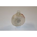 A Lalique glass scent bottle, signed to base, AF