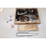 A box of costume jewellery