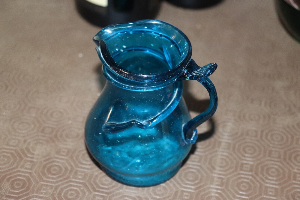 A cranberry glass baluster water jug; a Vasart type amber and mottled glass bowl with ribbed - Image 4 of 18