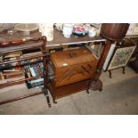 An oak cantilever sewing box