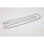 A Hallmarked Sterling silver belcher link chain, a