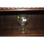 A 19th Century cut glass goblet with floral decora